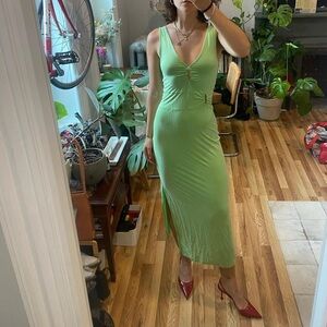 Paloma Wool Nelly Cut Out Dress in Green- Size Small